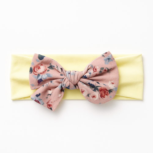 Βρεφική Κορδέλα με Φιόγκο beige with flower 8181